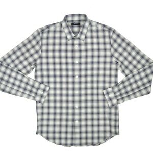Theory Flannel Button Down Shirt L